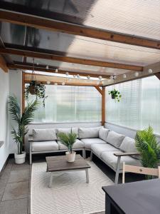 Posezení v ubytování Waldnah wohnen Zirndorf