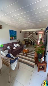 Χώρος καθιστικού στο Casa Aconchego - Arraial D Ajuda- Bahia