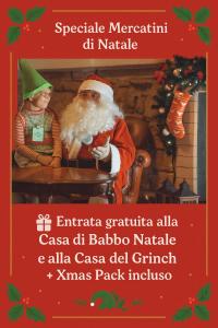 a christmas card with santa claus and a little girl at Agritur Michelotti Giancarlo in Arco