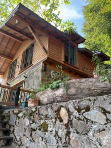 a house built on a tree trunk at Çalıkuşu Dağ Evi in Bursa