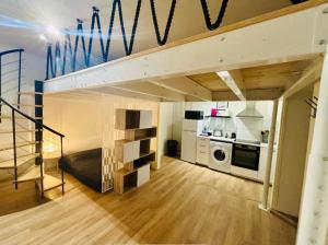 Kuchyň nebo kuchyňský kout v ubytování Studio for 4 people Downtown