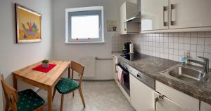 Η κουζίνα ή μικρή κουζίνα στο Alp-Partment