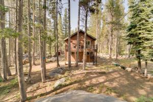 une cabane dans les arbres au milieu d'une forêt dans l'établissement Near Donner Lake and Skiing Soda Springs Cabin!, à Soda Springs