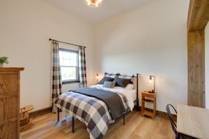 a bedroom with a bed and a window at Charming Lodi Retreat Walk to Local Wineries in Lodi