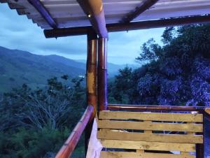 a room with a view of the mountains at EL ALTO DE CISNEROS " para caminantes" in Cisneros +6 photos