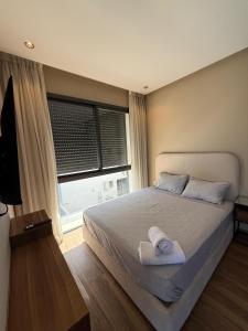 Postel nebo postele na pokoji v ubytování Luxury apartment near CFC