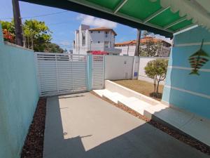 Bygningen som feriehuset ligger i