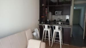 Kuchyň nebo kuchyňský kout v ubytování Apart Ingal