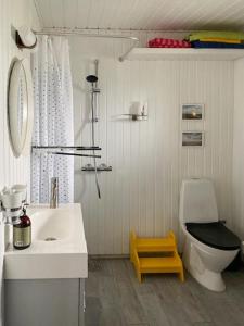 Koupelna v ubytování Summerhouse By The Heath Near The North Sea + 16 fotografií