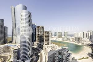 MushayribにあるBloomfields Iconic 2 Br Radiant Boulevard Reemの高層ビルが立ち並ぶ都市の航空写真