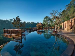 a pool at a resort in the jungle at Nandini Jungle by Hanging Gardens in Payangan