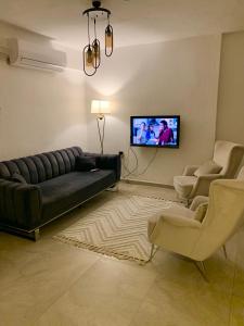 Coin salon dans l'établissement Dubleks villa