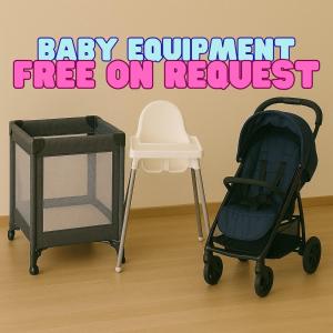 a baby equipment free on request with a baby carriage and a stroller at Císařka Apartments in Prague