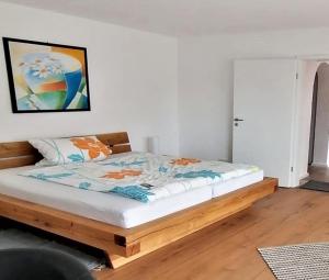Postel nebo postele na pokoji v ubytování Ferienwohnung Leute