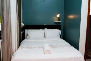 Una cama o camas en una habitación de Natamber apartment