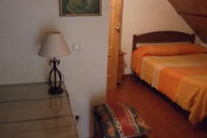 Postel nebo postele na pokoji v ubytování Hostal Alcázar