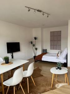 TV a/nebo společenská místnost v ubytování Casa Castaña