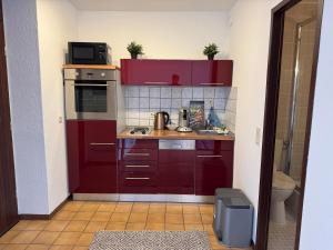 Kuchyň nebo kuchyňský kout v ubytování Mini Apartment Saarlouis