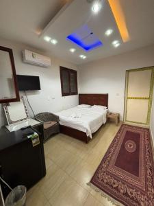 Ένα ή περισσότερα κρεβάτια σε δωμάτιο στο Pyramids Prime Hotel