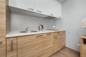 Una cocina o cocineta en Air Conditioned Studios in Wrocław Center with Parking by Noclegi Renters