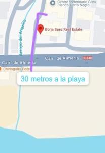 a screenshot of a cell phone with a map at Apartamento MAR Y TERRA in Benajarafe