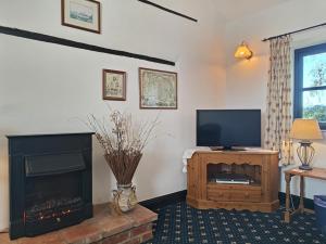 uma sala de estar com televisão e lareira em 1 Bed in Yaxham oc-w33631 em Yaxham