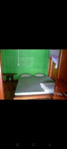 a green room with a bunk bed in it at Homestay trọng hiếu in Na Tong