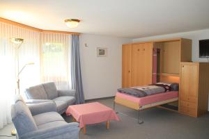 Postel nebo postele na pokoji v ubytování Haus Pan