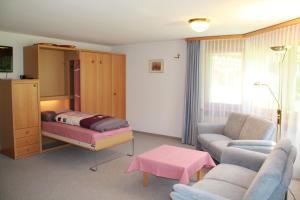 Postel nebo postele na pokoji v ubytování Haus Pan