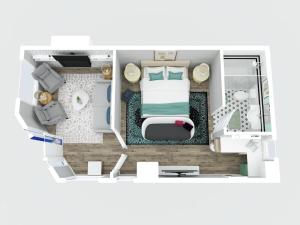 Χώρος καθιστικού στο Newly Renovated The American Hotel Breakfast at Tiffany's Suite