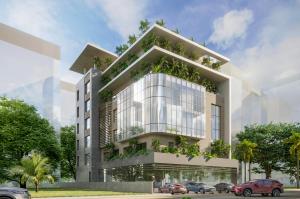 阿克拉Anthonian Suites的植物建筑的建筑 ⁇ 染