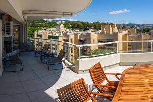 Balkón nebo terasa v ubytování 2 pièces avec terrasse vue mer