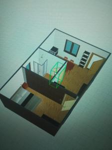 a drawing of a house with a room at Toscana Apartamentos 