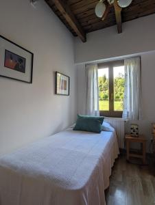 a bedroom with a bed and a window at Casa Pilar Escarrilla Ski Views Parking Children Games Room in Escarrilla