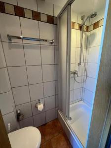 Koupelna v ubytování Doppelzimmer-Nigehoern