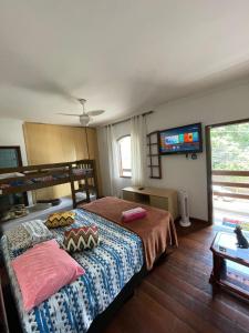 Postel nebo postele na pokoji v ubytování Hostel Castelo
