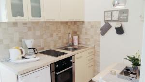 Kuchyň nebo kuchyňský kout v ubytování Villa Ana Seafront Apartments