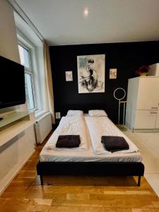 Postel nebo postele na pokoji v ubytování WW Apartment - Brigittenau Area MM16