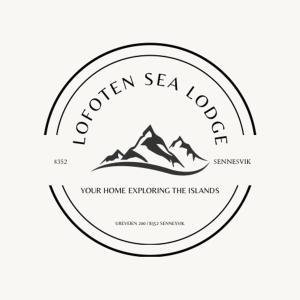 SennesvikにあるLofoten Sea Lodgeのガーデンシーロッジの白黒ロゴ