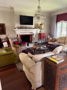 Χώρος καθιστικού στο Miraflores Moonlight B&B