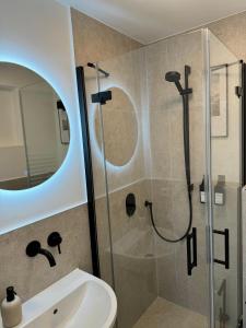 Et badeværelse på Ferienhaus Weststrandhaus Großenbrode