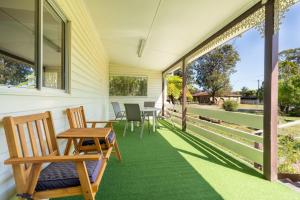 En balkon eller terrasse på Chapman Cottage