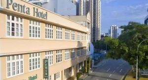 Una representación de un hotel Palaix en una ciudad. en Penta Hotel, en Singapur