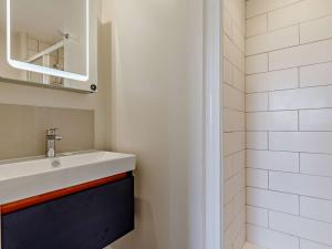 a bathroom with a sink and a mirror at 3 Bed in Saint Just in Roseland 81488 in Saint Just in Roseland +24 photos