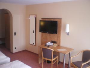 TV a/nebo společenská místnost v ubytování Hotel Gasthof Käßer