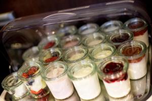 a plastic container filled with different types of food at Hotel Sandmanns am Dom in Cologne