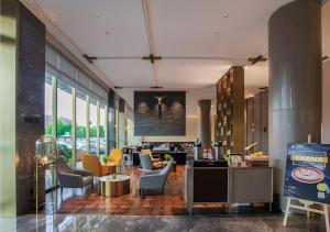 Kuchyň nebo kuchyňský kout v ubytování Echarm Plus Hotel Wuhan Wenhua Boulevard Dahualing Subway Statiom