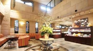 a lobby of a store with aasteryasteryasteryasteryasteryasteryasteryasteryastery at Hotel Piena Kobe in Kobe