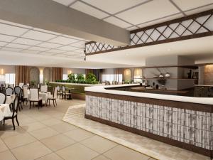 un rendu du hall d'un complexe hôtelier avec un restaurant dans l'établissement ANEW Resort Wilderness Garden Route, à Wilderness