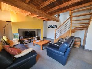 Χώρος καθιστικού στο Au chemin du paradis Gîte de 10 personnes 4 Etoiles